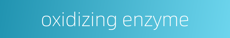 oxidizing enzyme的同义词
