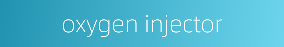 oxygen injector的同义词