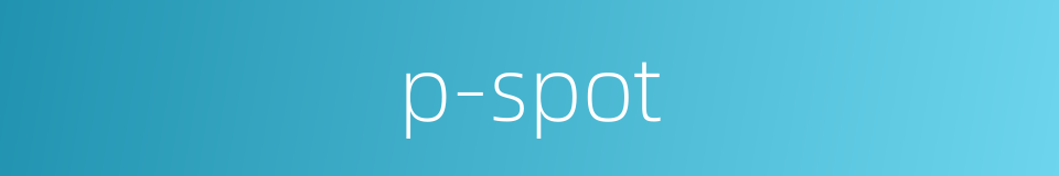 p-spot的同义词