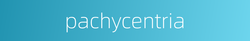 pachycentria的同义词