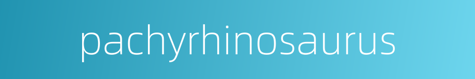 pachyrhinosaurus的同义词