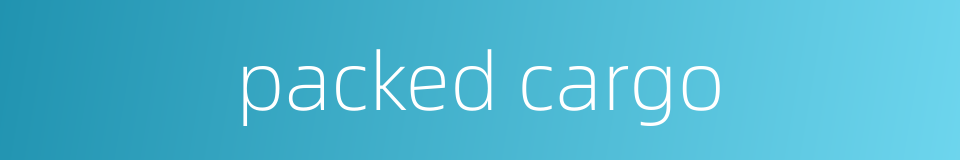packed cargo的同义词