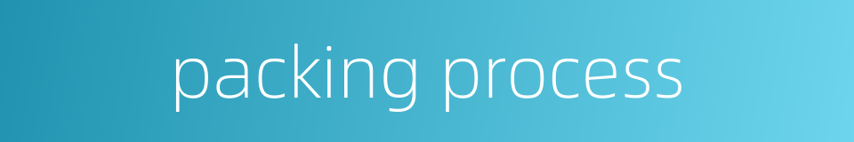packing process的同义词