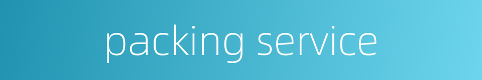 packing service的同义词