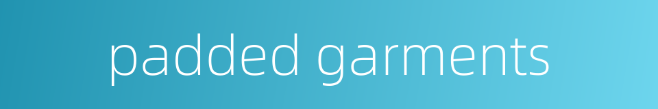 padded garments的同义词