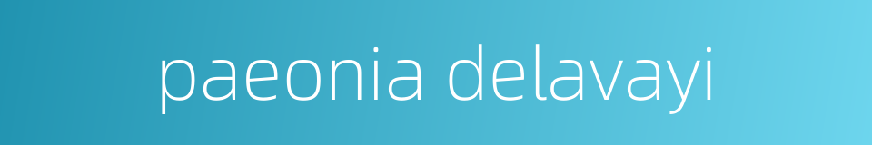 paeonia delavayi的同义词