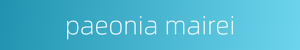 paeonia mairei的同义词