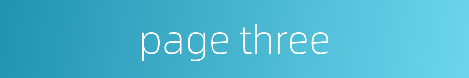page three的同义词