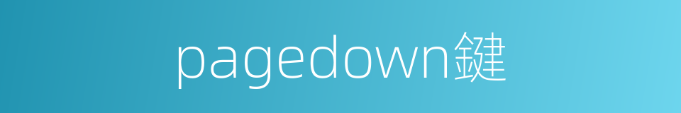 pagedown鍵的同義詞