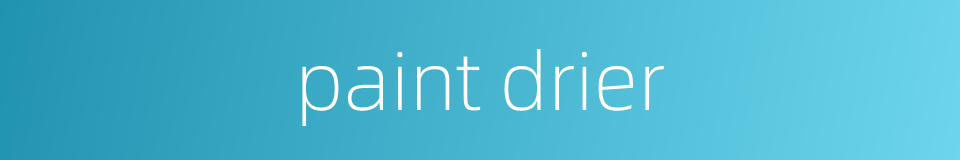 paint drier的同义词