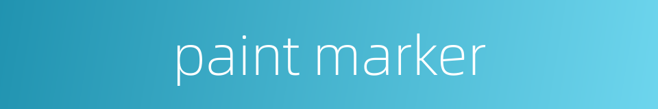 paint marker的同义词