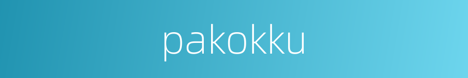 pakokku的同义词