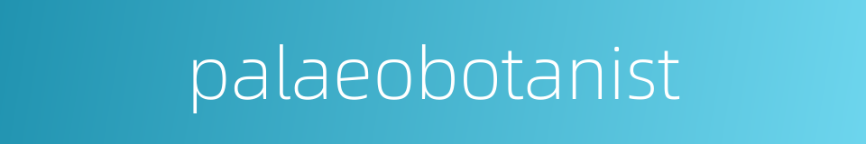 palaeobotanist的同义词