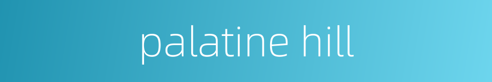 palatine hill的同义词