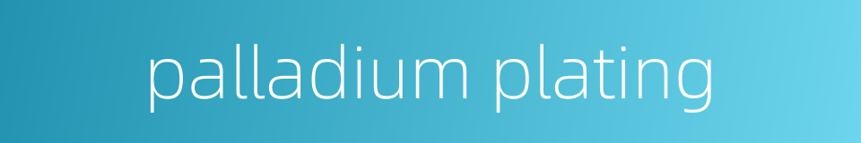palladium plating的同义词