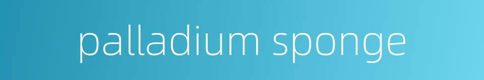 palladium sponge的同义词