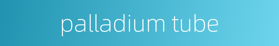 palladium tube的同义词
