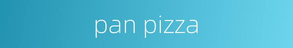 pan pizza的同义词
