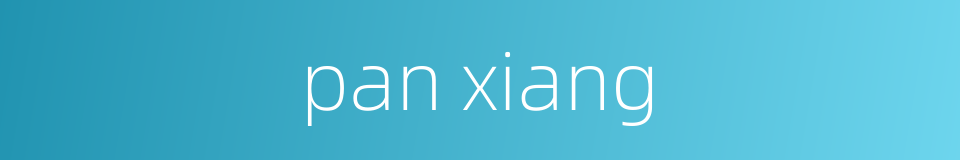 pan xiang的同义词