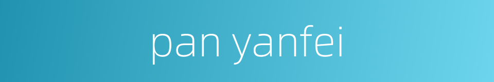 pan yanfei的同义词