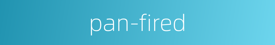 pan-fired的同义词
