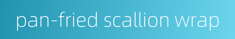 pan-fried scallion wrap的同义词