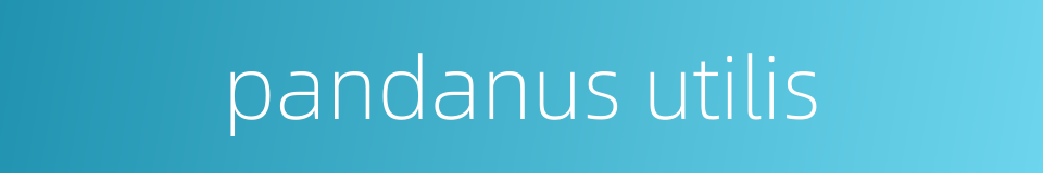 pandanus utilis的同义词