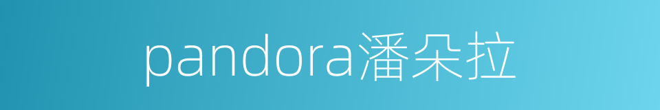 pandora潘朵拉的同义词