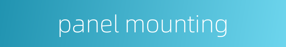 panel mounting的同义词