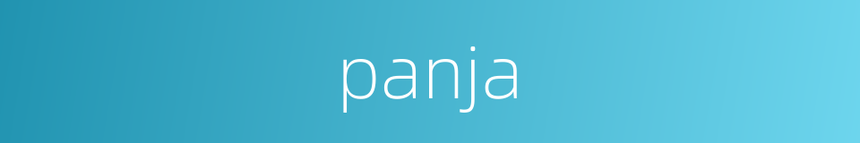 panja的同义词