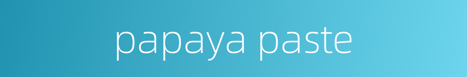 papaya paste的同义词