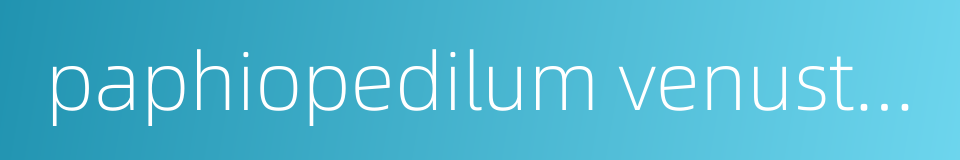 paphiopedilum venustum的同义词