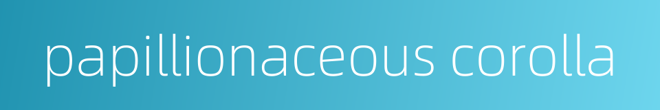 papillionaceous corolla的同义词