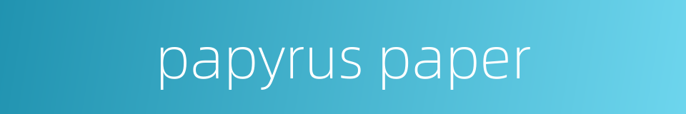 papyrus paper的同义词