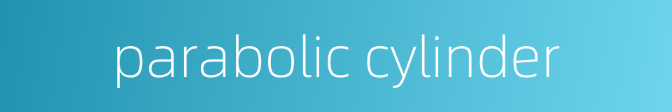 parabolic cylinder的同义词