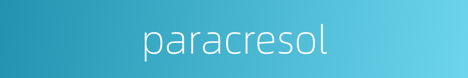 paracresol的同义词