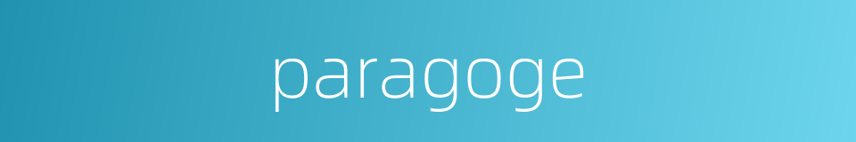 paragoge的同义词