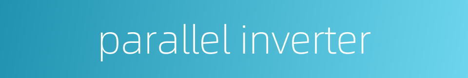 parallel inverter的同义词