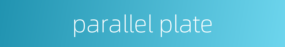 parallel plate的同义词