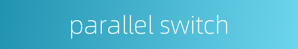 parallel switch的同义词