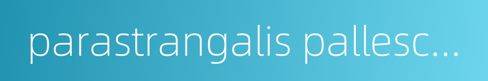 parastrangalis pallescens的同义词