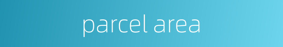 parcel area的同义词