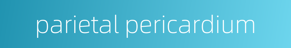 parietal pericardium的同义词