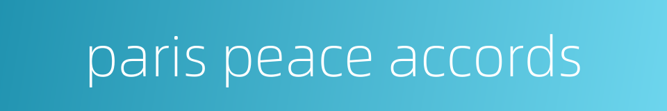 paris peace accords的同义词