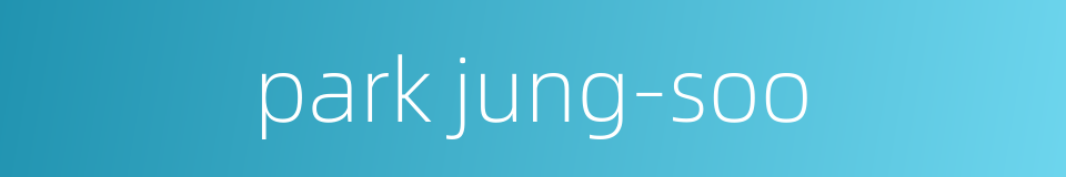 park jung-soo的同义词