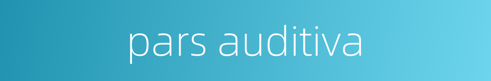 pars auditiva的同义词
