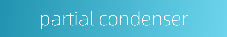 partial condenser的同义词