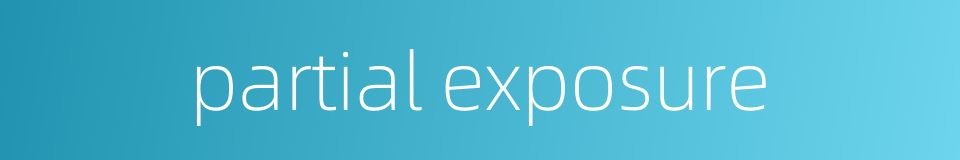 partial exposure的同义词