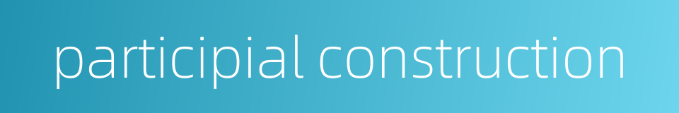 participial construction的同义词