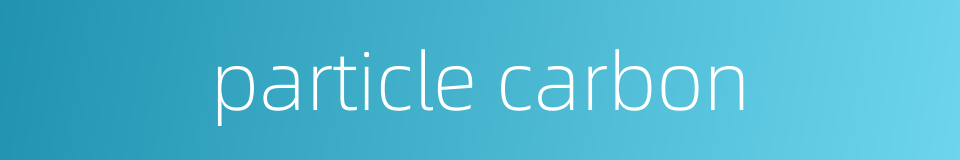 particle carbon的同义词